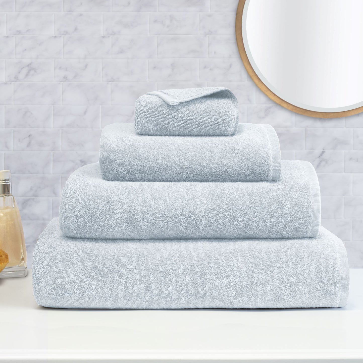 Plush Ice Blue Bath Towel