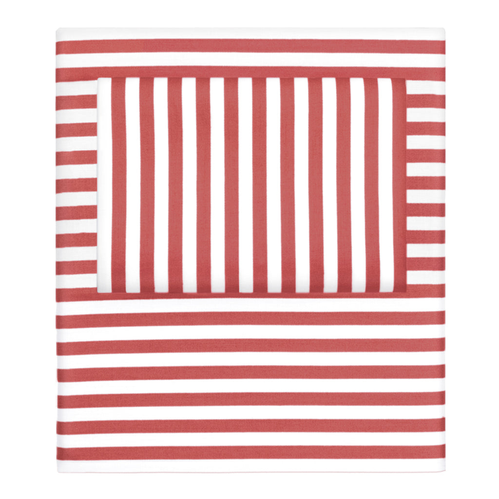 Red Striped Flat Sheet