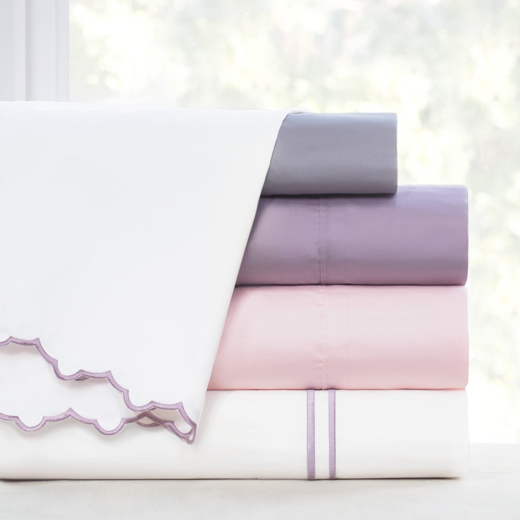 Pink 400 Thread Count Sheet Set (Fitted, Flat, & Pillow Cases)