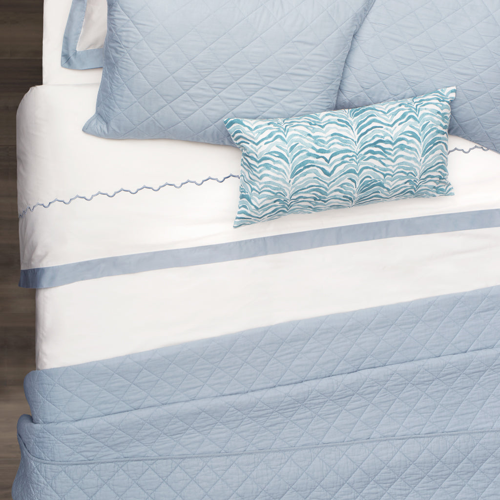 The Teal Waves Throw Pillow