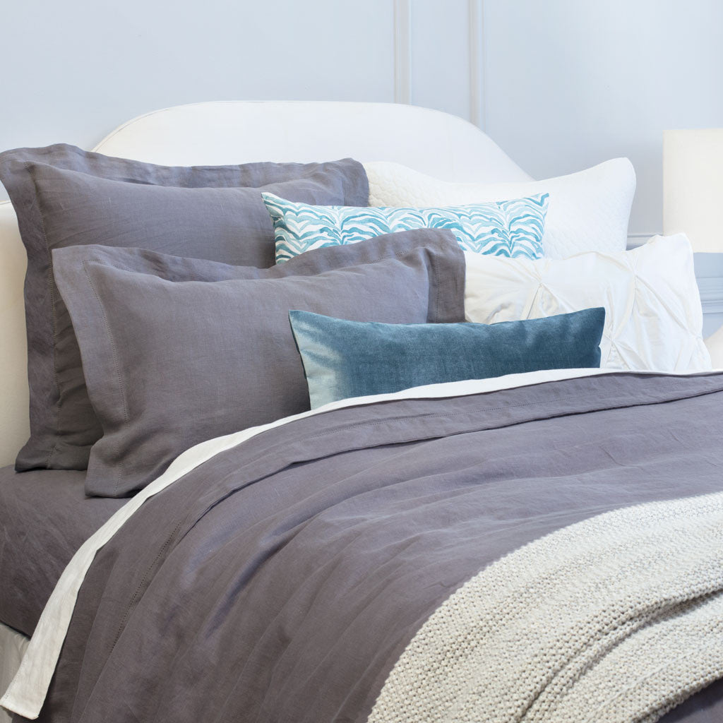 Lane Grey Belgian Linen Sham Pair
