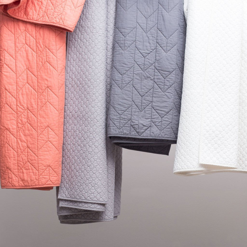 Coral Chevron Quilt