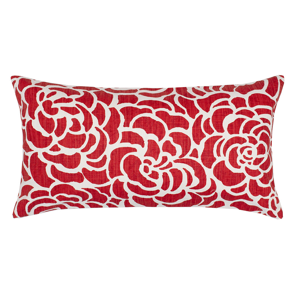 The Red Peony Throw Pillow