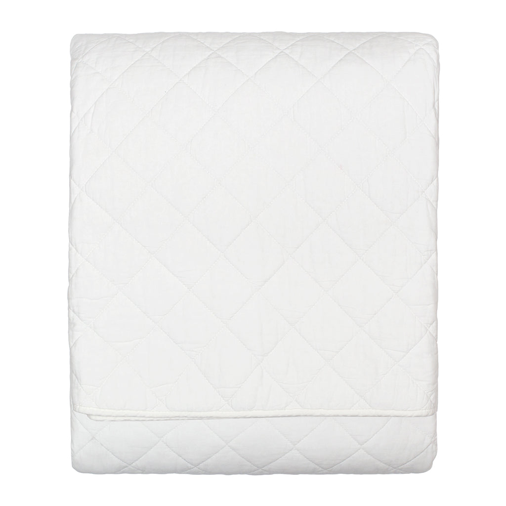 The Diamond Soft White Quilt & Sham
