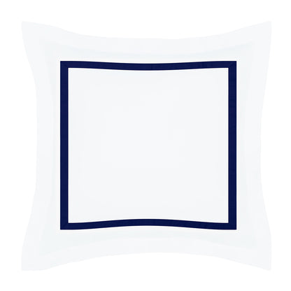 Bella Navy Framed Percale Euro Sham