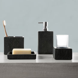 Charcoal Slate Resin Bath Accessories, Tumbler