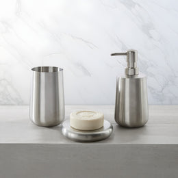 Classic Brushed Stainless Steel Bath Accessories, Tumbler