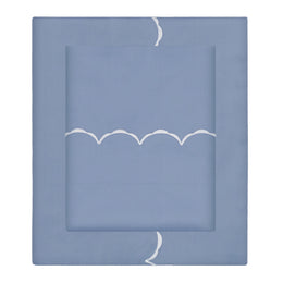 Coastal Blue Wavelet Embroidered Pillowcase Pair