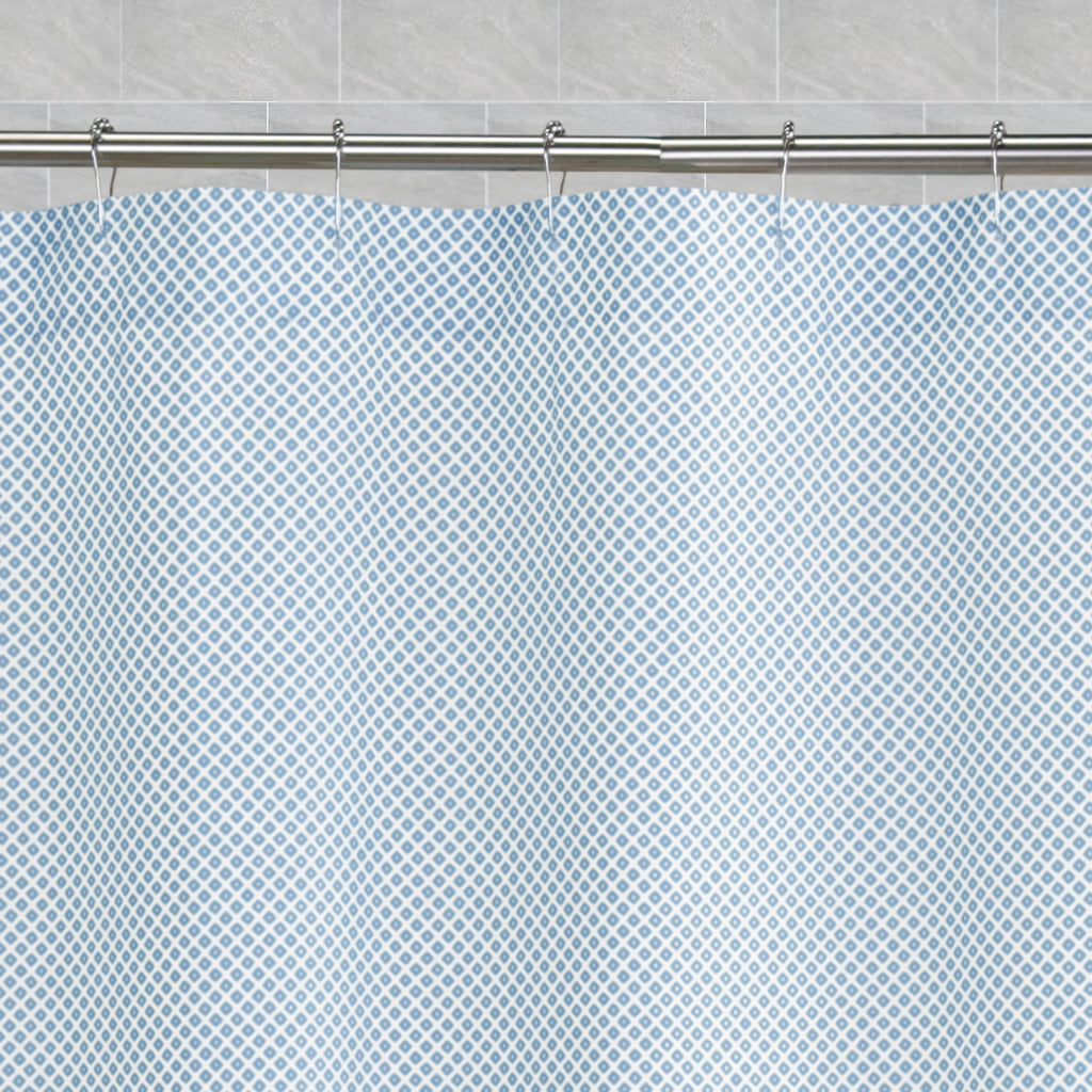 The French Blue Diamonds Shower Curtain