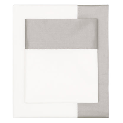 Dove Grey Border Sheet Set (Fitted, Flat, & Pillow Cases)
