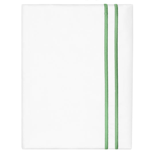 Palm Green Lines Embroidered Flat Sheet