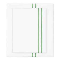 Palm Green Lines Embroidered Pillowcase Pair