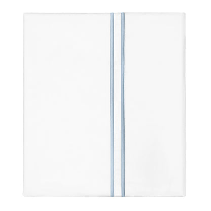 French Blue Lines Embroidered Flat Sheet