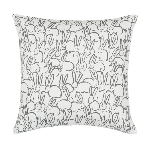 The Grey Bunnies Square Throw Pillow