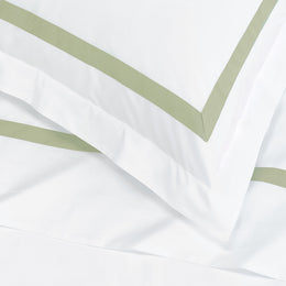 Bella Eucalyptus Framed Percale Duvet Cover