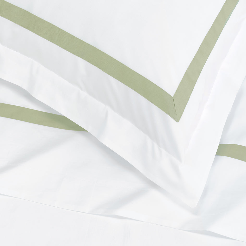 Bella Eucalyptus Framed Percale Duvet Cover