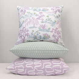 The Green Sea Grass Square Throw Pillow