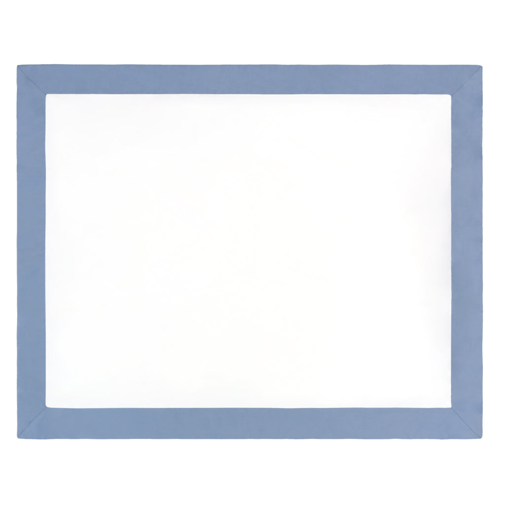 Coastal Blue Linden Border Sham Pair