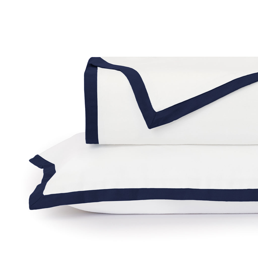 Navy Quinn Flannel Duvet Cover