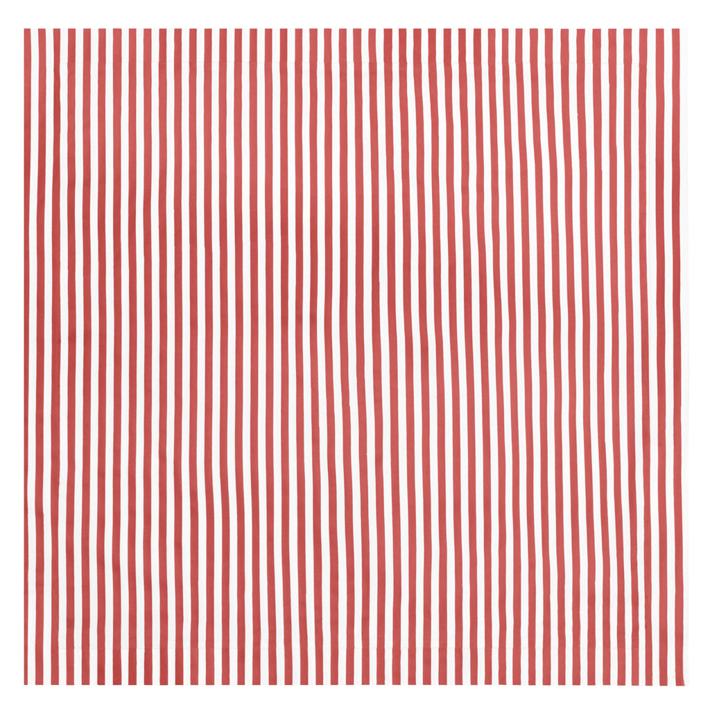 Red and white striped pattern on a white background