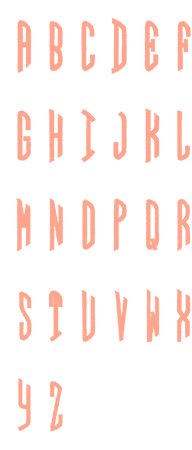 Image of all the letters in Circle