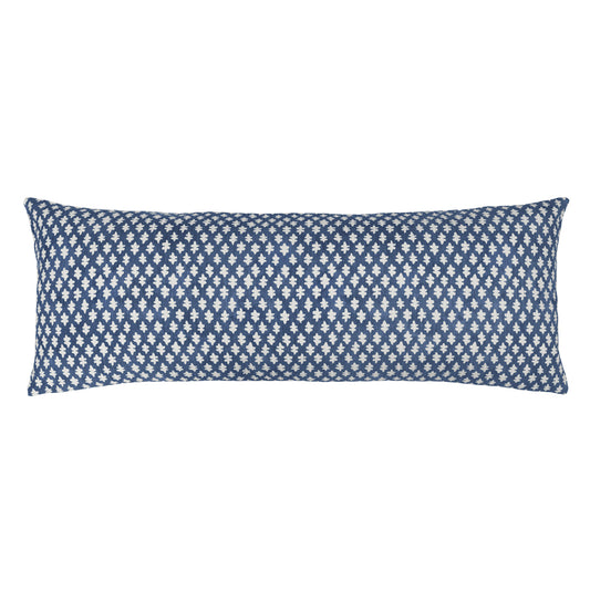 The Navy Sprig Extra Long Lumbar Throw Pillow