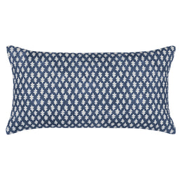 The Navy Sprig Throw Pillow