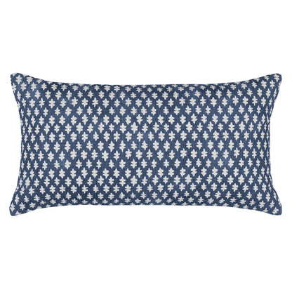 The Navy Sprig Throw Pillow
