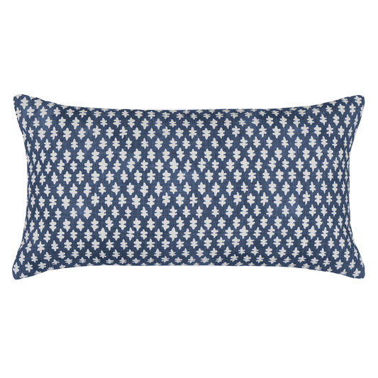 The Navy Sprig Throw Pillow