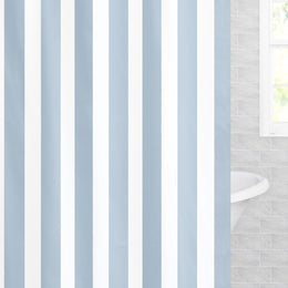 The French Blue Sailor Striped Shower Curtain