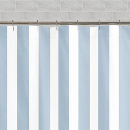 The French Blue Sailor Striped Shower Curtain