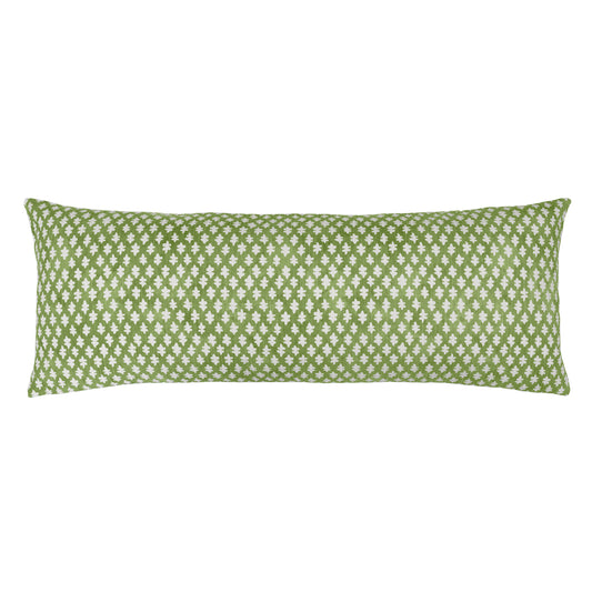 The Green Sprig Extra Long Lumbar Throw Pillow