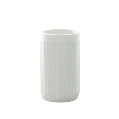 Modern Ribbed Pearl Bath Accessories, Tumbler