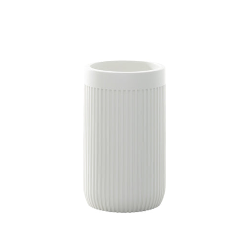 Modern Ribbed Pearl Bath Accessories, Tumbler