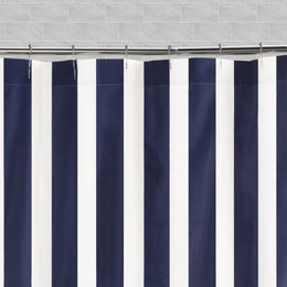 The Navy Blue Sailor Striped Shower Curtain