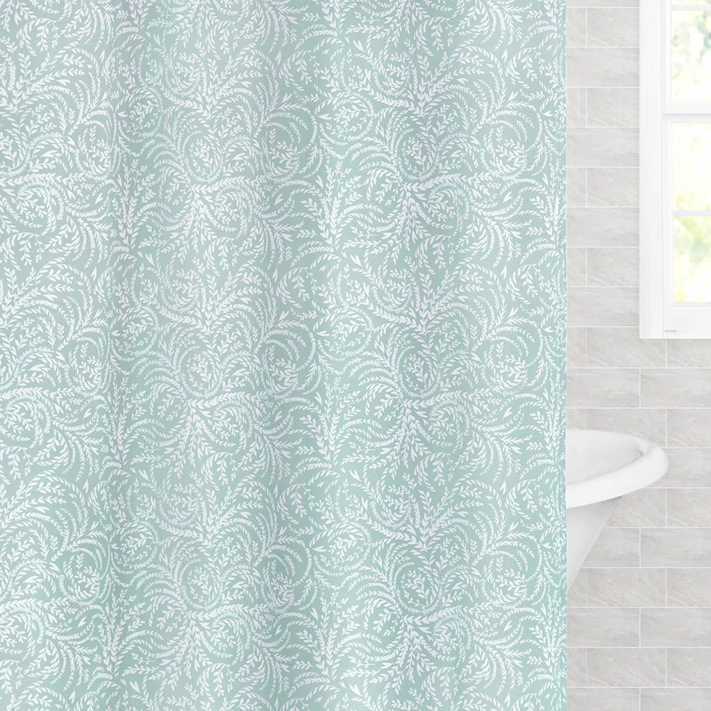Wilder Seafoam Green Shower Curtain