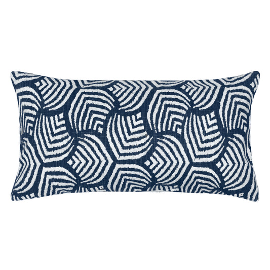 The Navy Modern Shells Throw Pillow