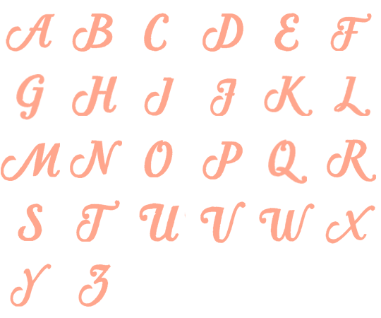 Image of all the letters in Classic