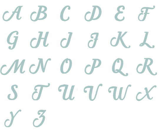 Image of all the letters in Classic
