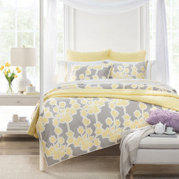 The Marigold Yellow Lines Embroidered Sheet Set
