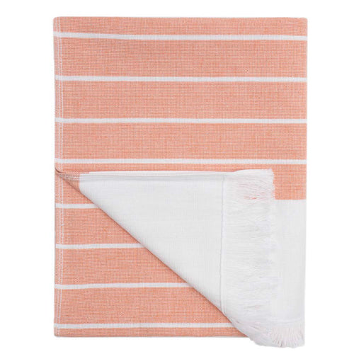 Coral Stripe Fouta Towel Resort Bundle (4 Wash + 4 Hand + 4 Bath Towels + 2 Bath Sheets)
