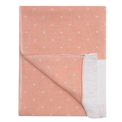 Coral Dot Fouta Towel Spa Bundle (2 Wash + 2 Hand + 4 Bath Towels)