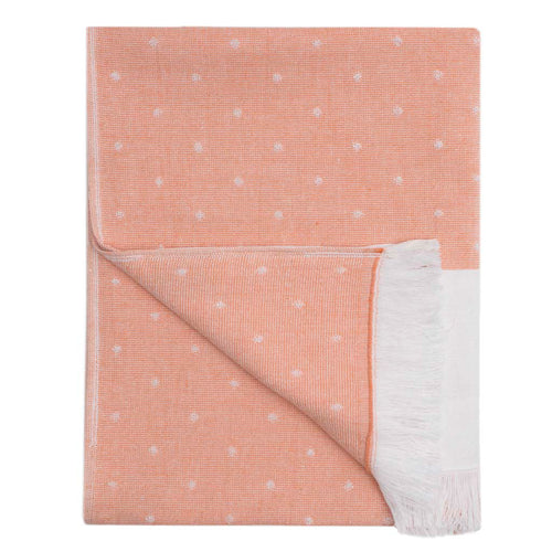 Coral Dot Fouta Towel Resort Bundle (4 Wash + 4 Hand + 4 Bath Towels + 2 Bath Sheets)