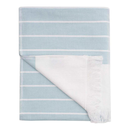 Blue Stripe Fouta Towel Spa Bundle (2 Wash + 2 Hand + 4 Bath Towels)