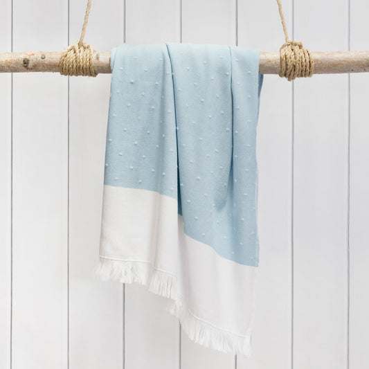 Blue Dot Fouta Towel Resort Bundle (4 Wash + 4 Hand + 4 Bath Towels + 2 Bath Sheets)