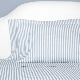 French Blue Striped Sheet Set 2 (Fitted & Pillow Cases)