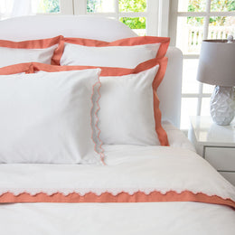 Apricot Linden Border Euro Sham