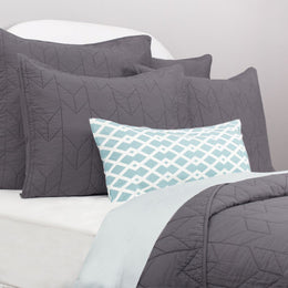 Charcoal Grey Chevron Quilt