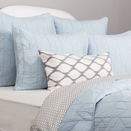 The Chevron Light Blue Quilt & Sham