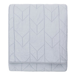 The Chevron Light Blue Quilt & Sham